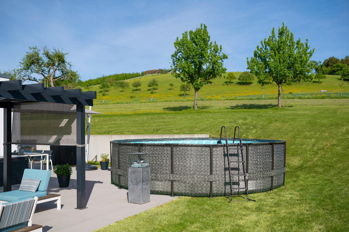 Summer Waves Poolset Elite H/D: ca. 132x549 cm Elite - grau (549,00/132,00cm) - Summer Waves