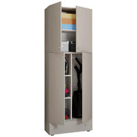 Putzschrank Lona grau weiß B/H/T: ca. 70x200x39 cm Lona - weiß/grau (70,00/200,00/39,00cm) - VCM Möbel