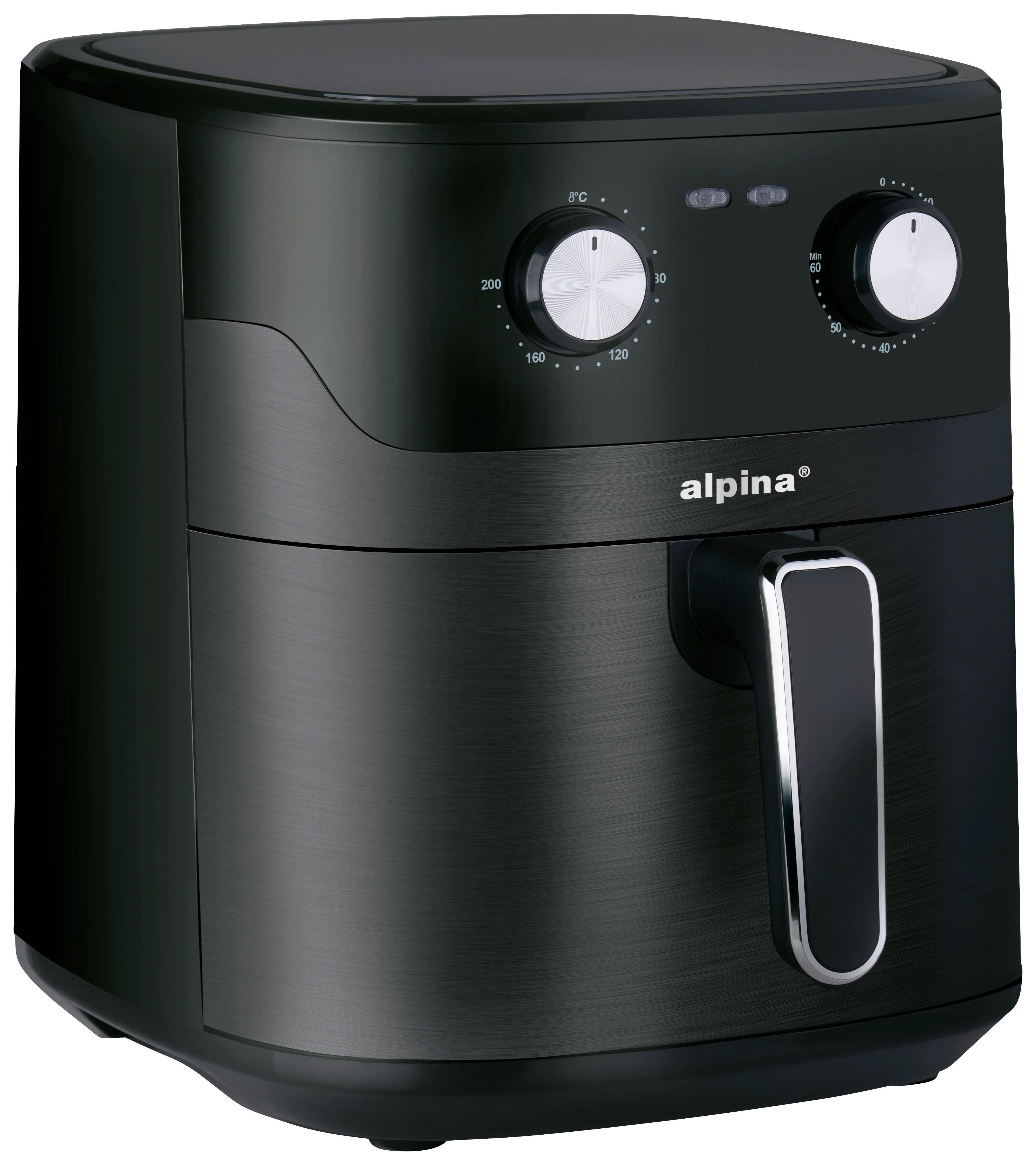 alpina Heißluftfritteuse Heißluftfritteuse - schwarz (38,30/28,70/33,10cm) - Alpina