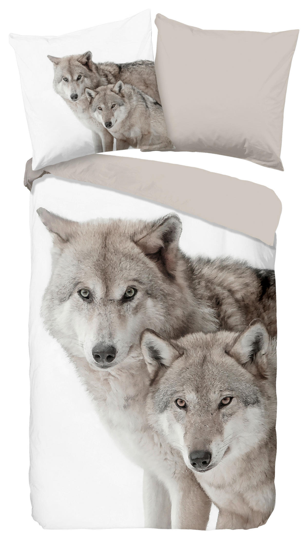 Bettwäsche Fera sand Baumwolle B/L: ca. 155x220 cm Fera - sand (155,00/220,00cm) - Good Morning