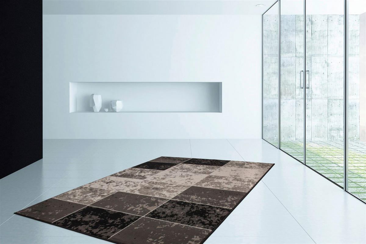 Kayoom Kurzflorteppich Rohullah 2010 grau B/L: ca. 80x150 cm Rohullah 2010 - grau/elfenbein (80,00/150,00cm) - Kayoom