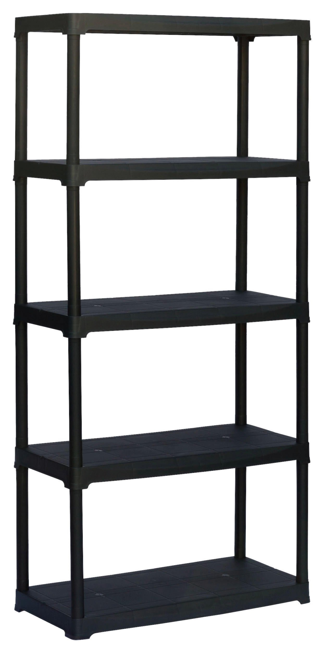 ArtPlast Kunststoffregal schwarz Kunststoff B/H/T: ca. 80x40x175,5 cm Kunststoffregal T80/5 - schwarz (80,00/40,00/175,50cm) - ArtPlast