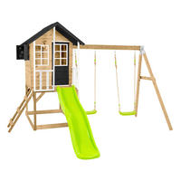 Zwerkules Spielhaus Holli natur B/H/L: ca. 370x224x352 cm Holli - weiß/natur (352,00/370,00/224,00cm) - Zwerkules