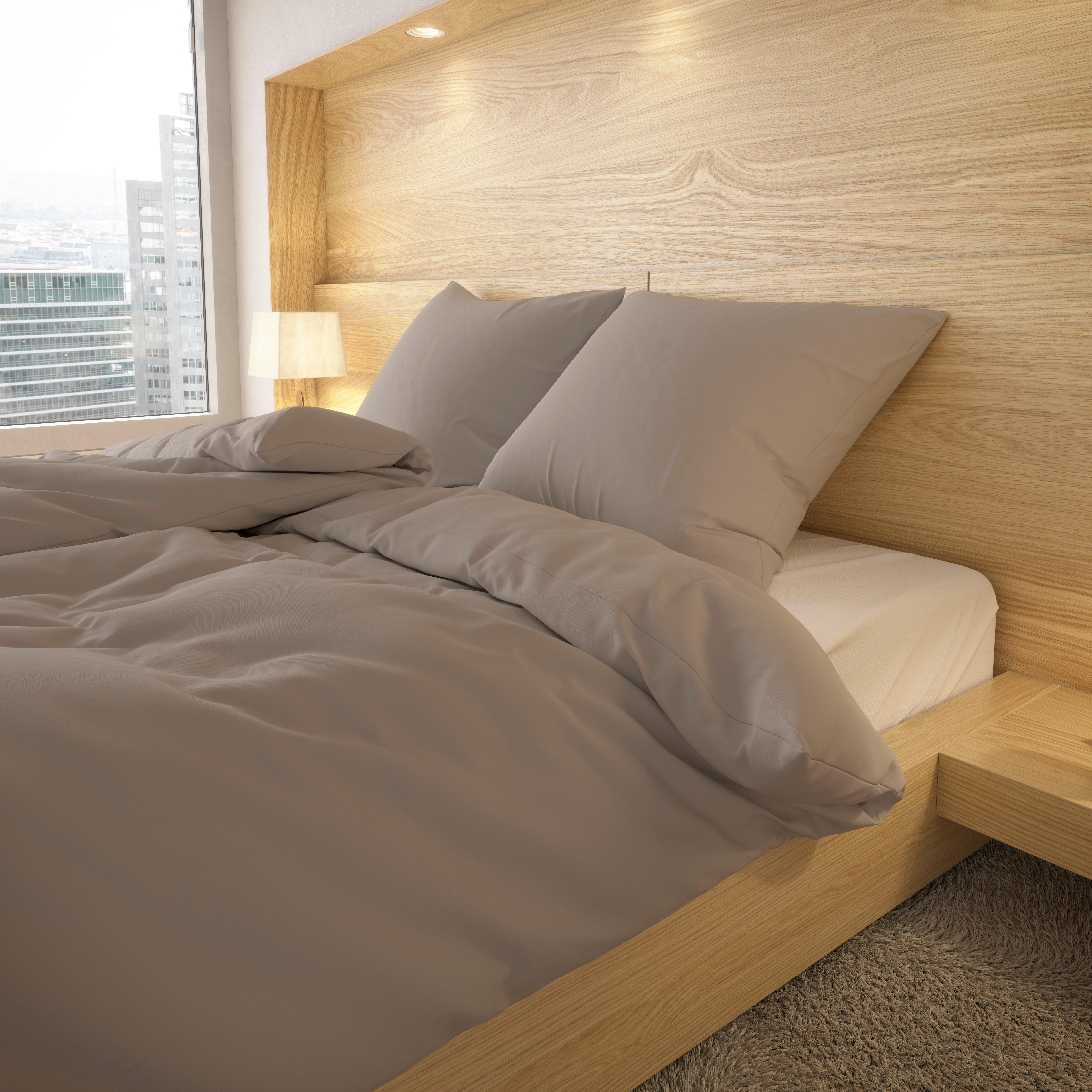 Baumwoll Bettwäsche Renforce Bettwäsche-Renforce_Uni 135x200cm - taupe (135,00/200,00cm) - beau rêve