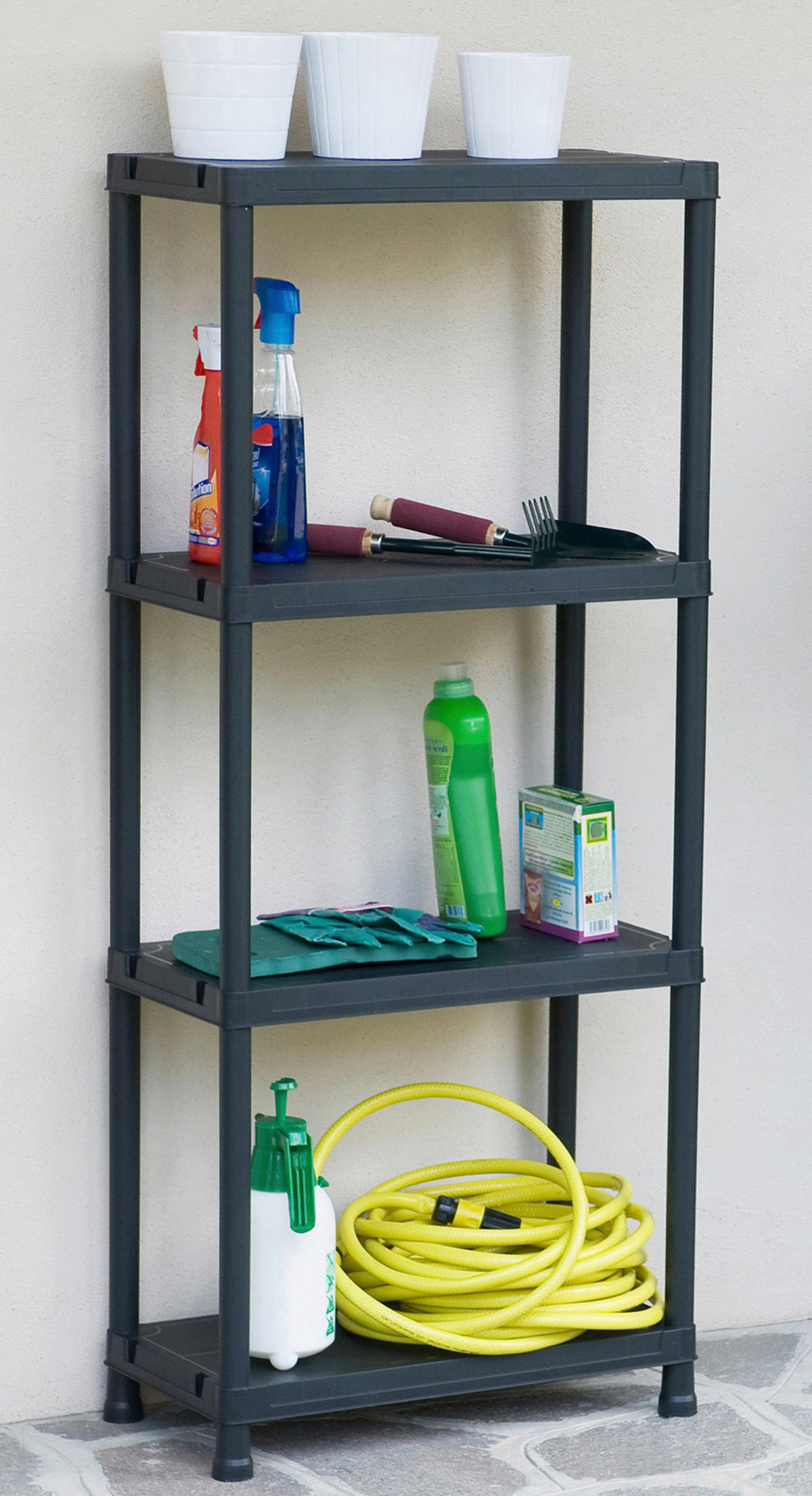 Toomax Steckregal schwarz B/H/T: ca. 60x138x30 cm Steckregal_Universal 138cm hoch - schwarz (60,00/138,00/30,00cm) - Toomax
