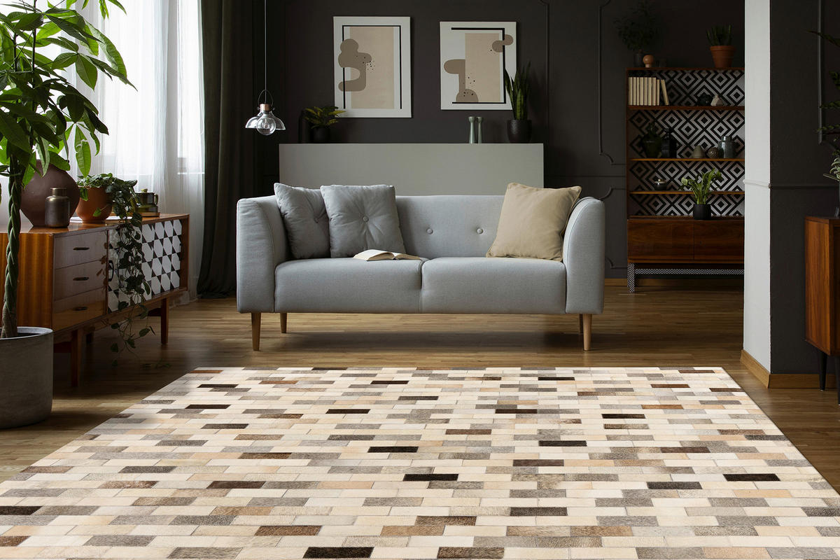 Padiro Flachflorteppich Lavin 825 grau B/H/L: ca. 120x0,8x170 cm Lavin 825 - grau (170,00/120,00/0,80cm) - Padiro