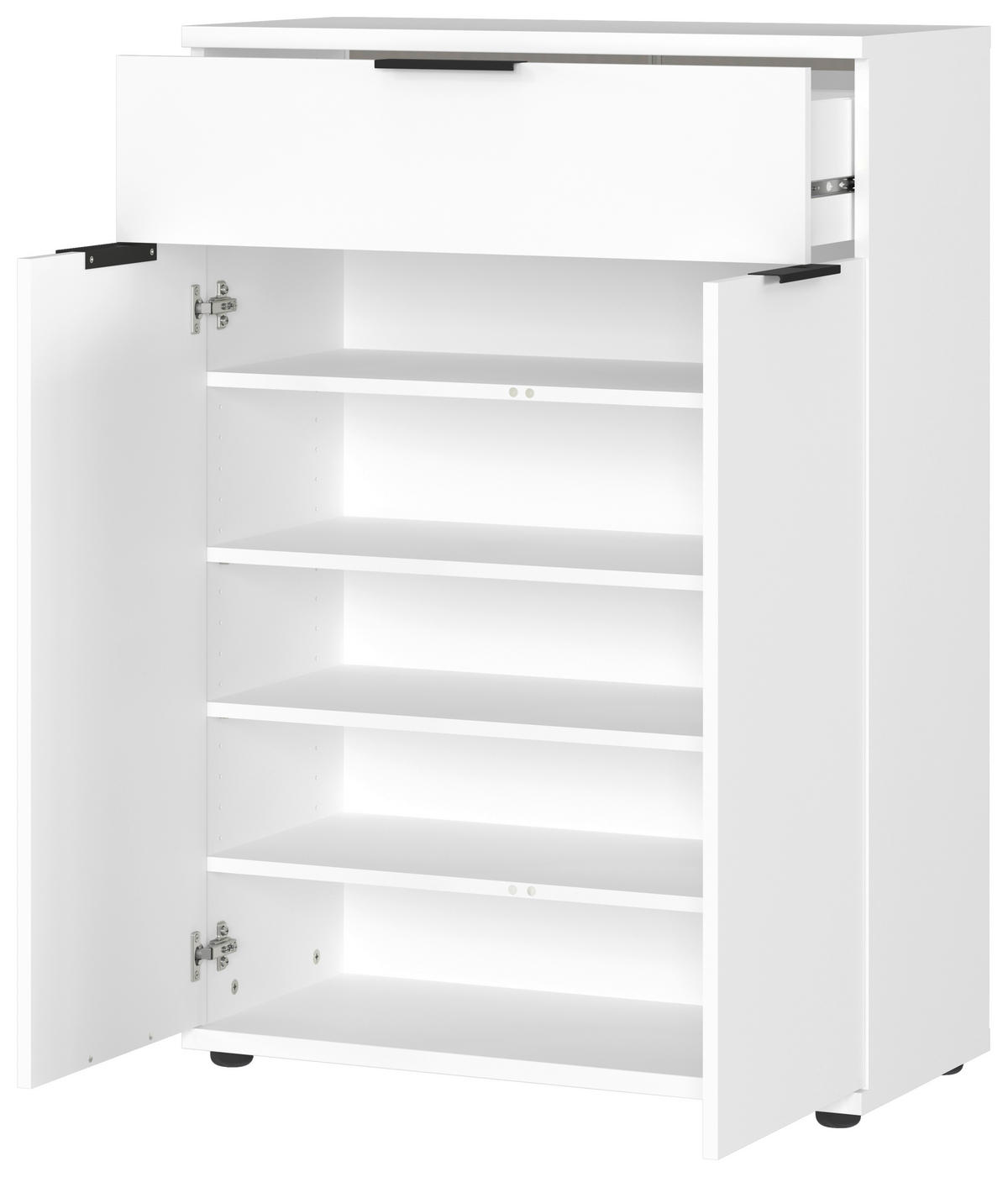 Garderobe 7876-84 weiß B/H/T: ca. 105x200x37 cm 7876-84 - weiß (105,00/200,00/37,00cm) - Germania