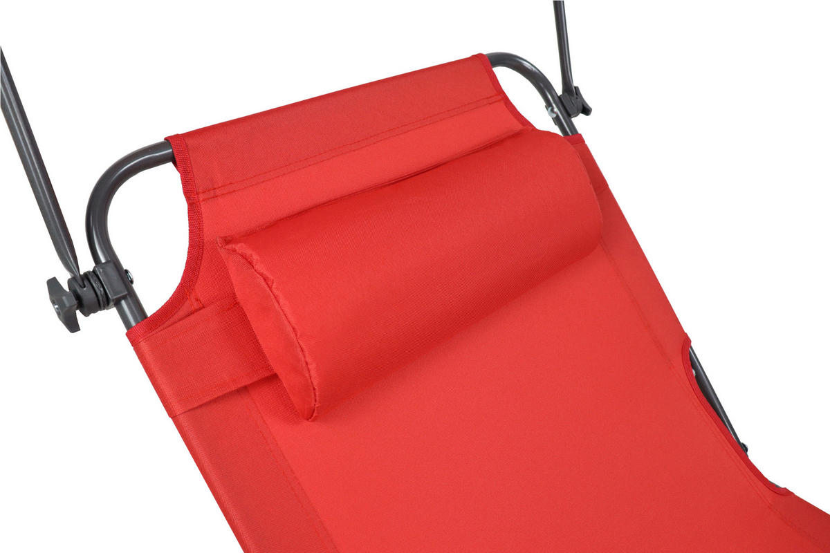 VCM Sonnenliege Bindox rot Stahl B/H/L: ca. 55x24x185 cm Bindox - rot (185,00/55,00/24,00cm) - VCM
