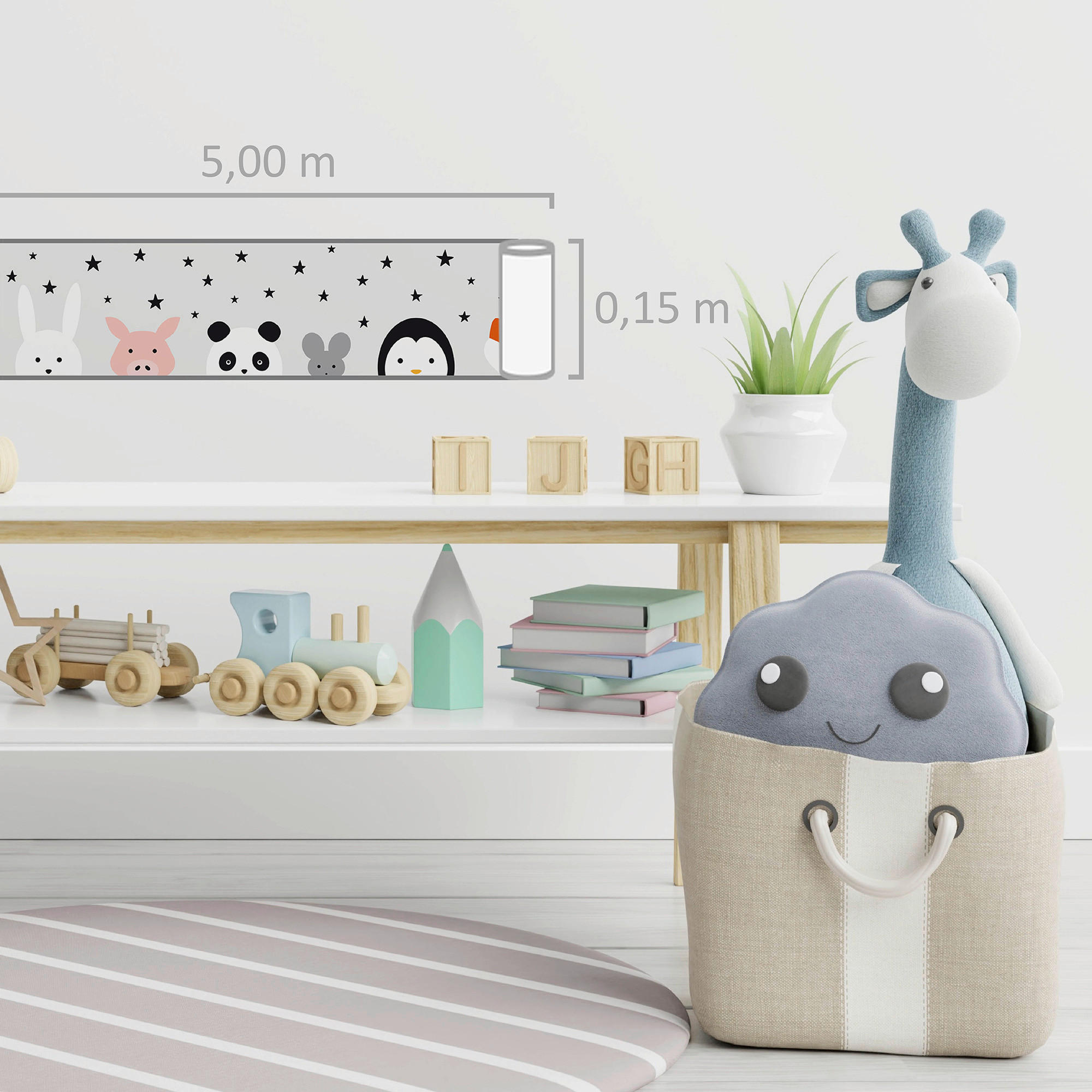 A.S.Creation Bordüre schwarz weiß B/H/D: ca. 15,5x500x5,7 cm Bordüre_selbstklebend - weiß/schwarz (5,70/500,00cm) - A.S.Creation