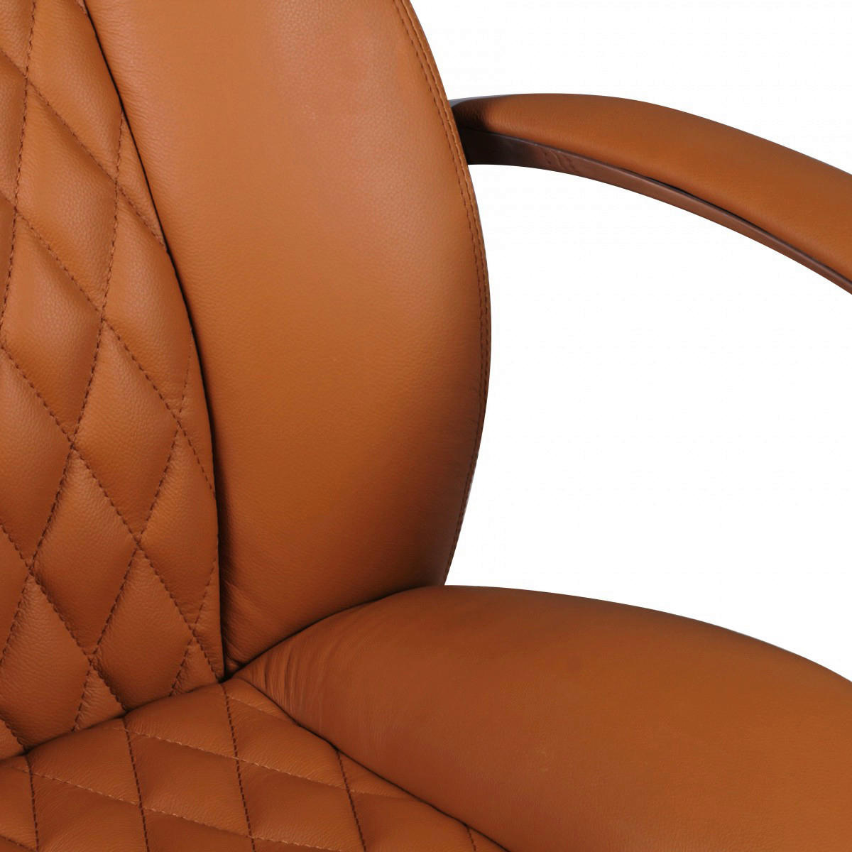Drehstuhl braun Leder Bürostuhl AUSTIN - braun (68,00/130,00/70,00cm) - Amstyle