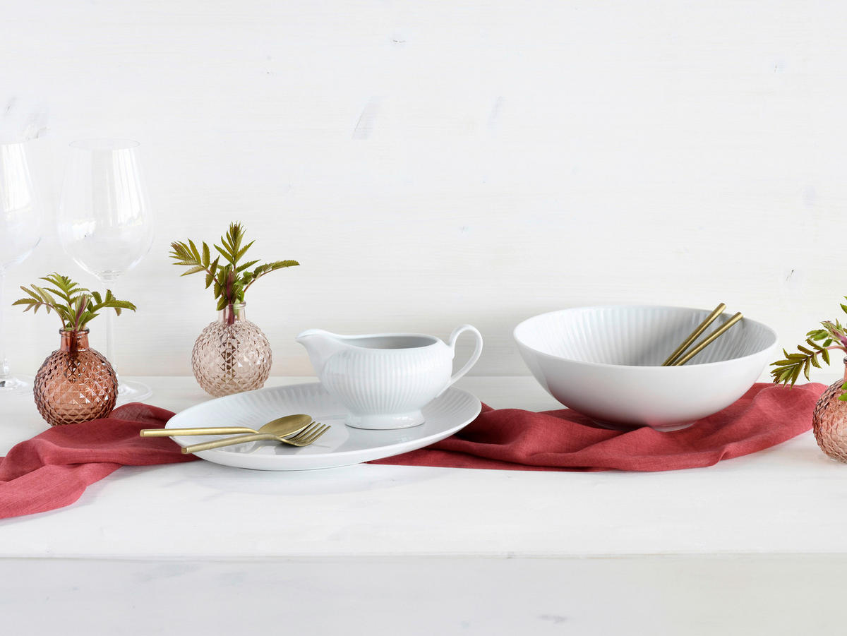 CreaTable Servierset Valencia weiß Porzellan Valencia - weiß - CreaTable