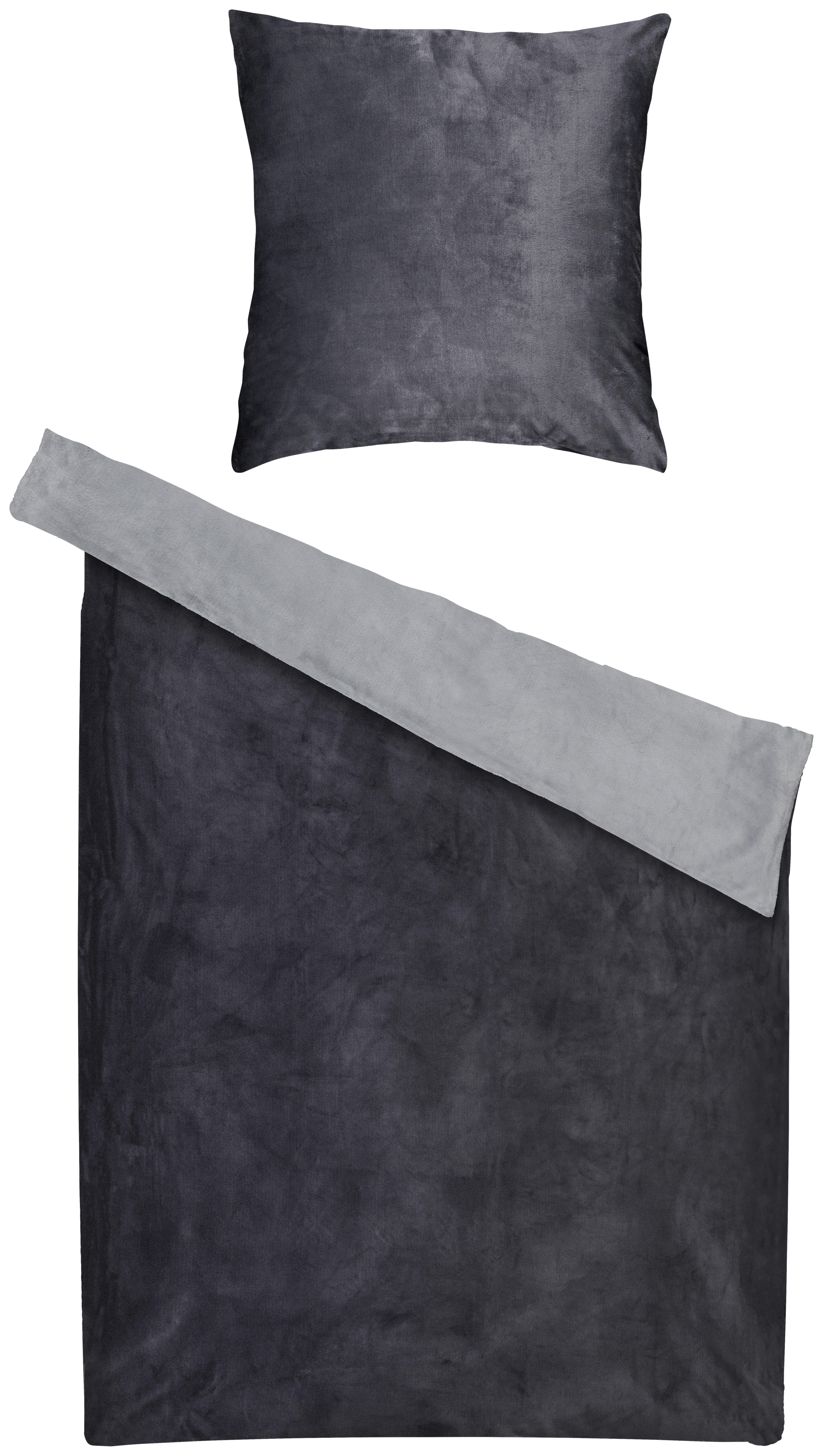 Microfaser Bettwäsche Cashmere touch Wendebettwäsche_Cashmere-Touch - anthrazit/silber (135,00/200,00cm)
