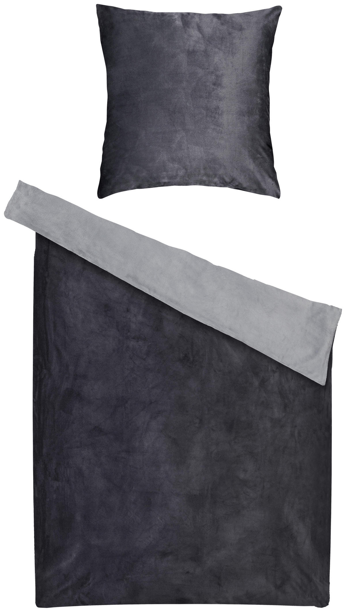 Microfaser Bettwäsche Cashmere touch Wendebettwäsche_Cashmere-Touch - anthrazit/silber (135,00/200,00cm)