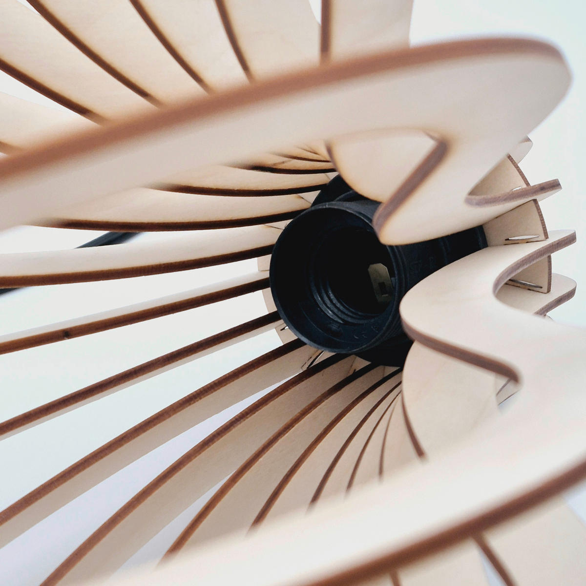 Lamkur Pendelleuchte TUCCI 50126 buche Buche H/L: ca. 120x29 cm E27 1 Brennstellen Tucci - buche (29,00cm) - Lamkur