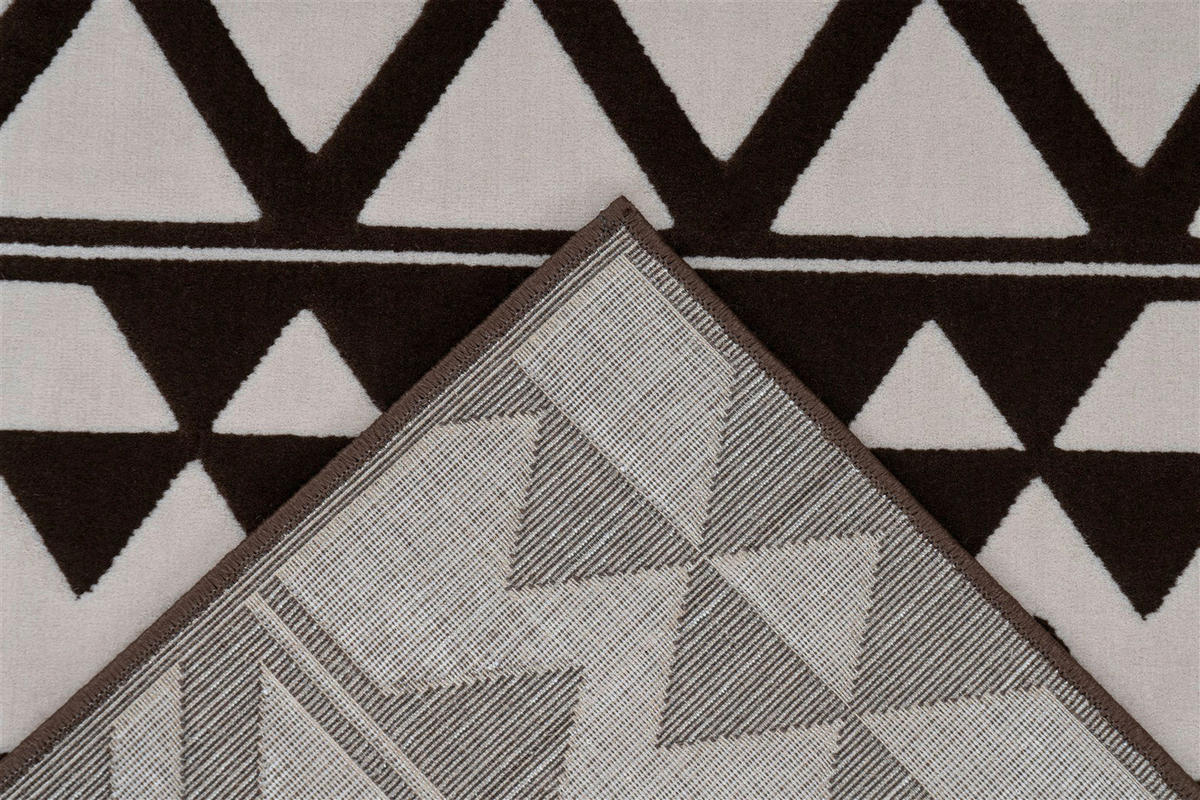 Kayoom Kurzflorteppich Esperanto 725 creme B/L: ca. 80x150 cm Esperanto 725 - braun/creme (80,00/150,00cm) - Kayoom