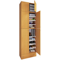 Schuhschrank Lona buche Nachbildung weiß B/H/T: ca. 70x240x39 cm Lona - weiß/buche (70,00/240,00/39,00cm) - VCM Möbel