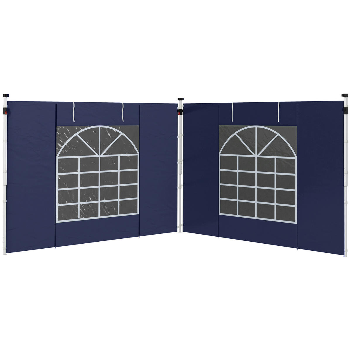 Outsunny Pavillon-Seitenwände blau Polyester H/L: ca. 195x295 cm Pavillon-Seitenwände - blau (295,00cm) - Outsunny