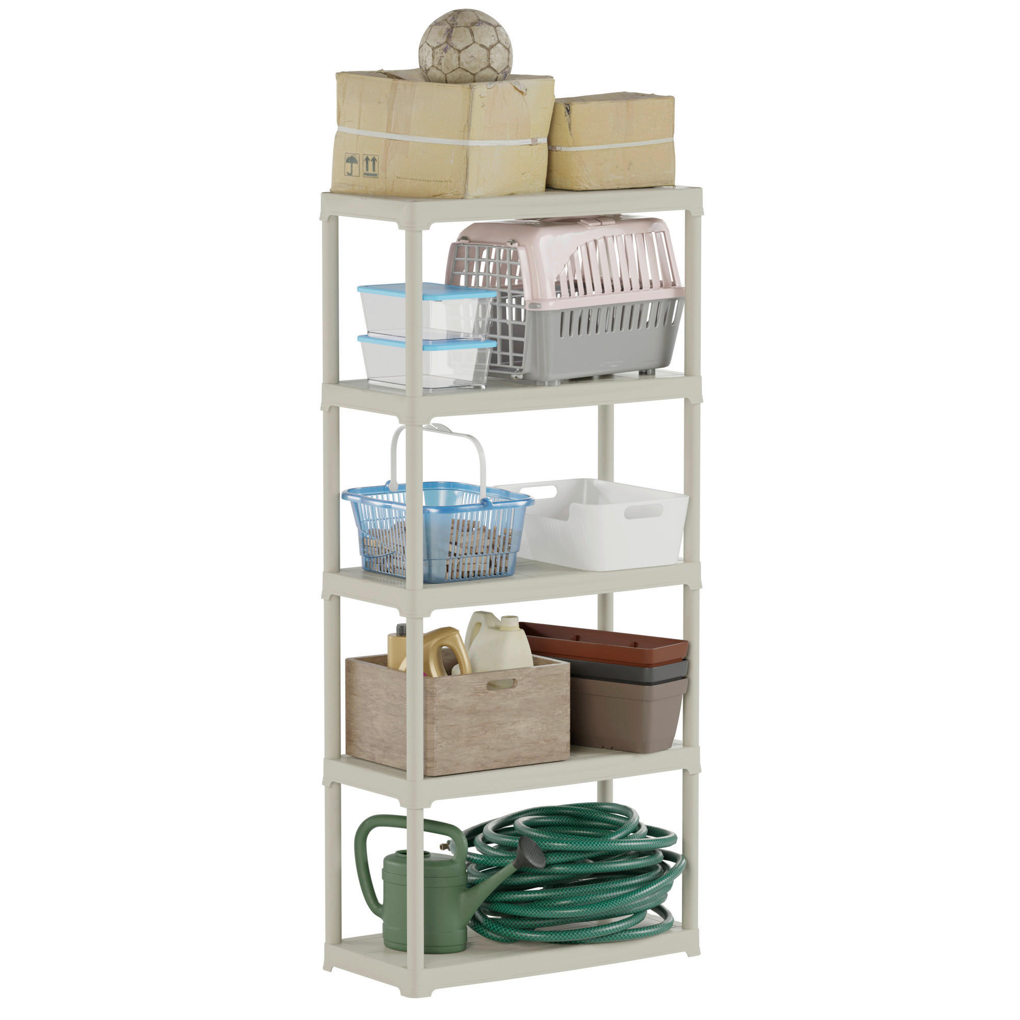 Artplast Kunststoffregal Tempo creme Polypropylen B/H/L: ca. 40x176x80 cm Tempo - creme (80,00/40,00/176,00cm) - Artplast