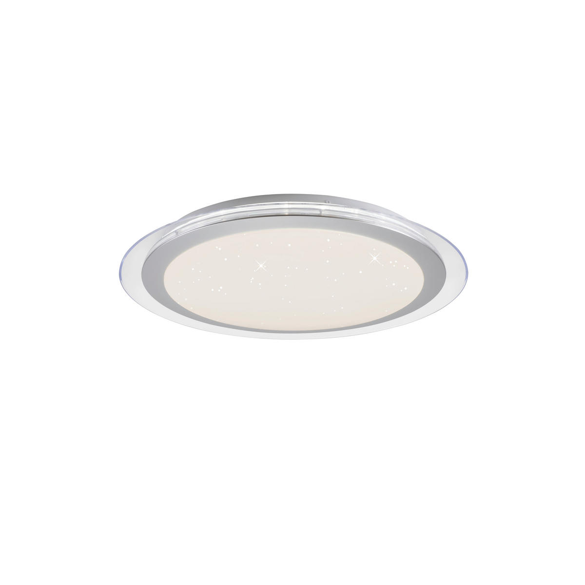 Just Light LED-Deckenleuchte CYBA 15411-21 klar silber Kunststoff Metall H/D: ca. 8x45 cm 2 Brennstellen CYBA - klar/silber (45,00/8,00cm) - Just Light