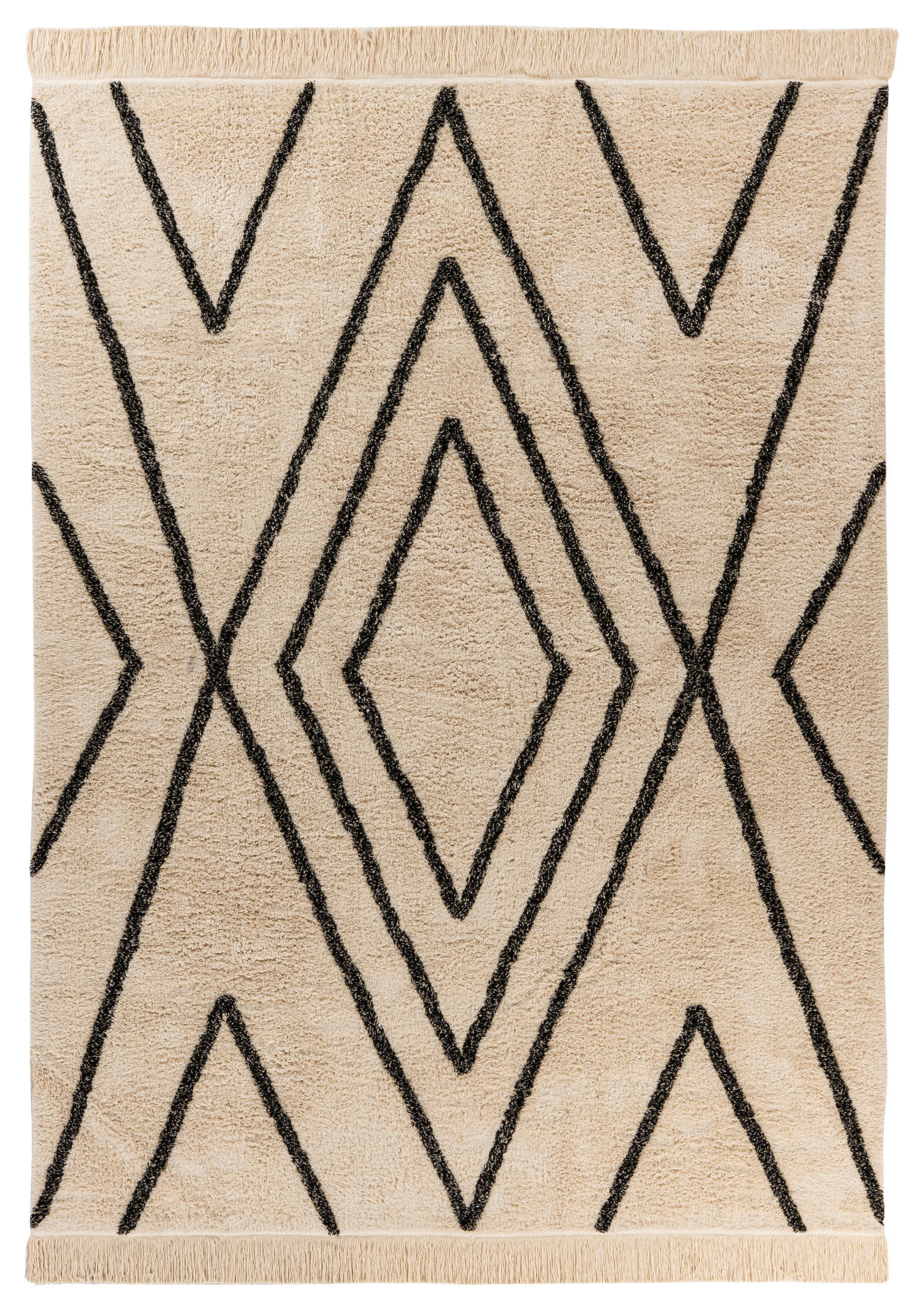 360Living Teppich Mylen creme B/L: ca. 120x170 cm Mylen - creme/schwarz (120,00/170,00cm) - 360Living
