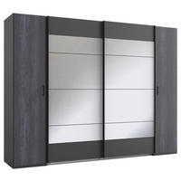 Kleiderschrank Kopenhagen dunkelgrau B/H/T: ca. 272x210x65 cm Kopenhagen - Graphit/dunkelgrau (272,00/210,00/65,00cm)