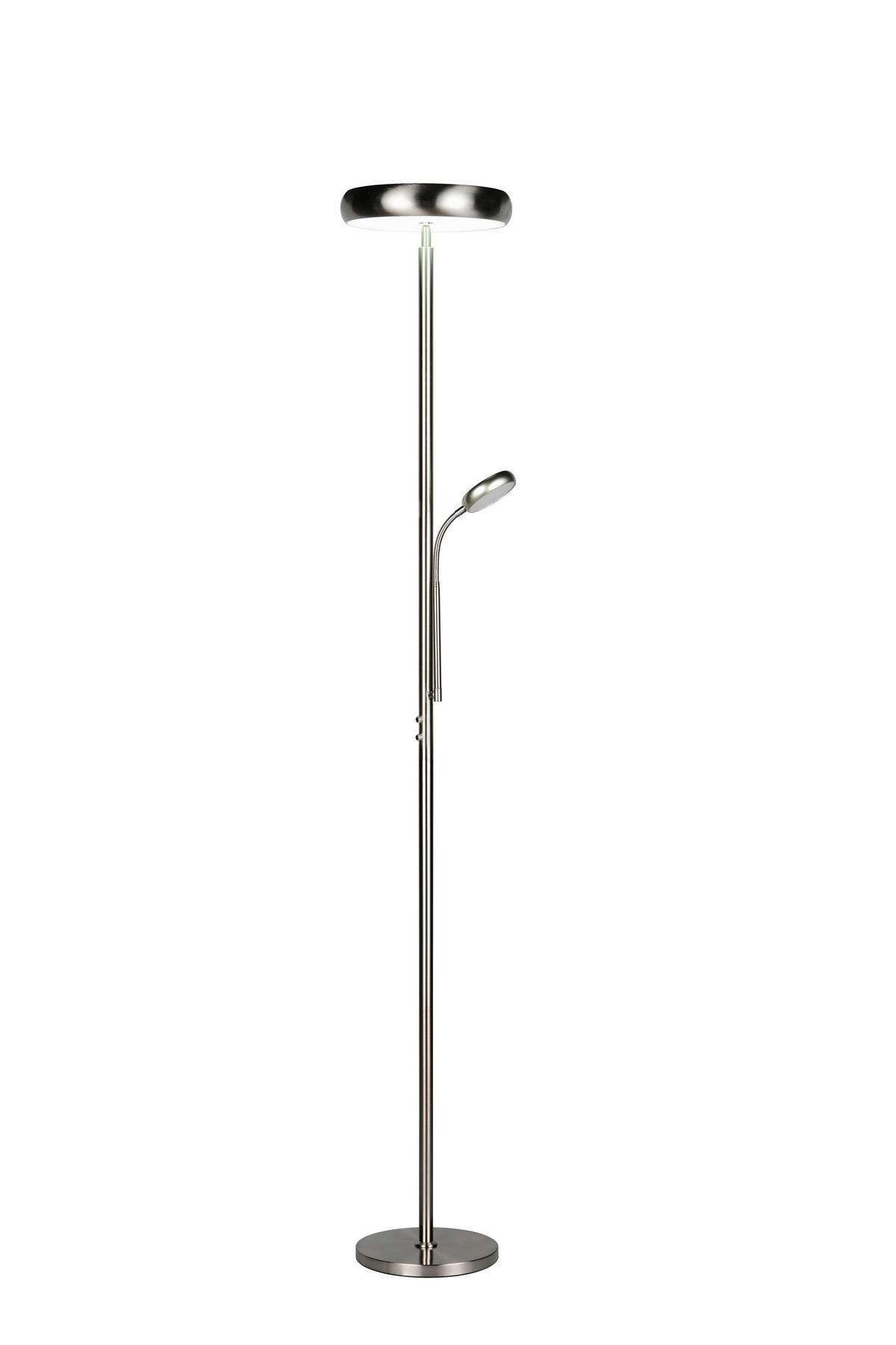 Reality LED Stehleuchte Palermo nickel matt Metall H: ca. 183 cm 1 Brennstellen Palermo - nickel matt (183,00cm) - Reality