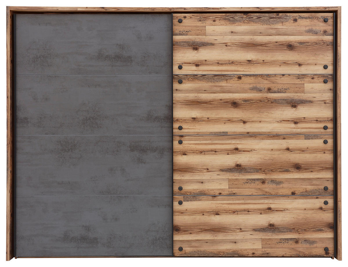 Schwebetürenschrank Dover Alpin Lodge Nachbildung Betonoxid Optik B/H/T: ca. 270x210x60 cm Dover - Alpin Lodge (270,00/210,00/60,00cm)