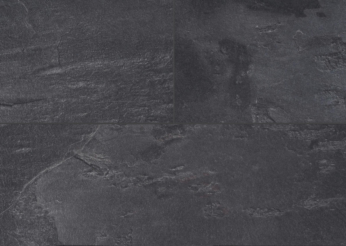 Visiogrande Laminatboden Ölschiefer ca. 2,367 m² im Paket  B/L: ca. 28x60,4 cm pro Paket Ölschiefer ca. 2,367 m² im Paket - Schiefergrau (28,00/60,40cm) - Visiogrande
