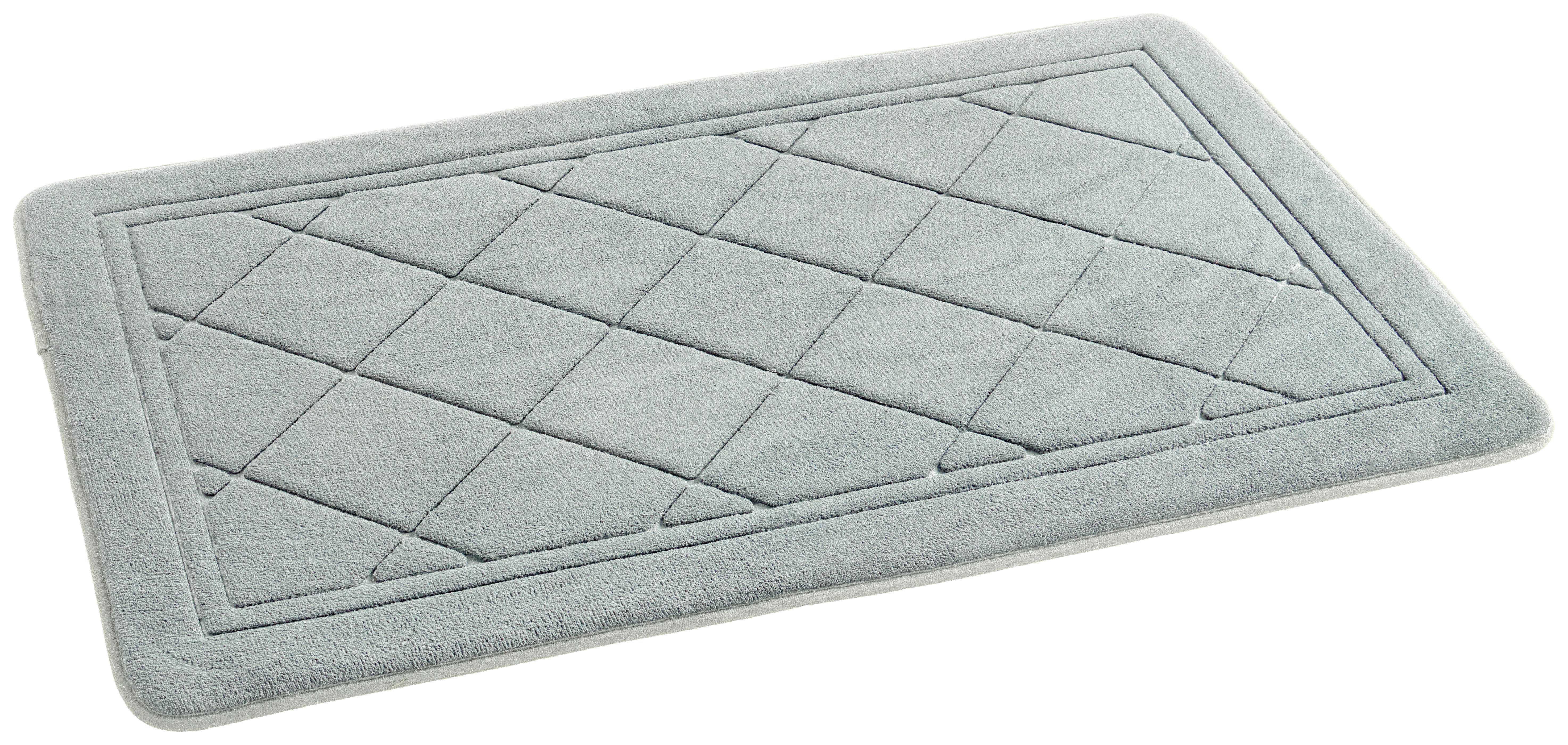 Badematte Badematte_Karo 60x100cm silber - silber (60,00/100,00cm) - POCOline