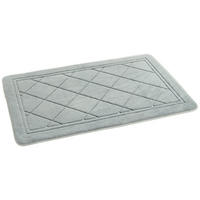 Badematte Badematte_Karo 60x100cm silber - silber (60,00/100,00cm) - POCOline