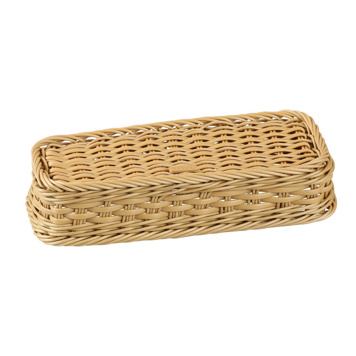 Kesper Brot und Obstkorb weiß Kunststoff B/H/L: ca. 23,5x30,5x21 cm Brot-/u.Obstkorb_5erSet - weiß (21,00/23,50/30,50cm) - Kesper