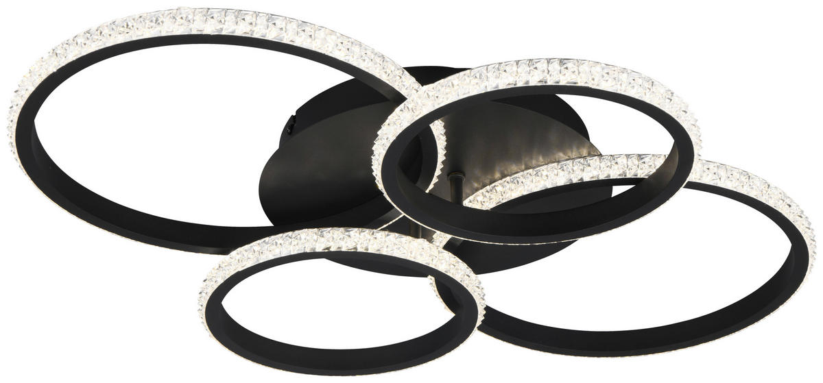 Reality LED-Deckenleuchte mattschwarz Metall B/H/L: ca. 8,5x49,5x65,5 cm LED-Deckenleuchte_Cires - mattschwarz (65,50/8,50/49,50cm) - Reality