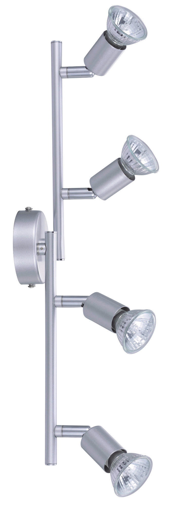 Sensation Spotbalken silber Metall L: ca. 50 cm GU10 4 Brennstellen Mundo - silber (50,00cm) - Sensation