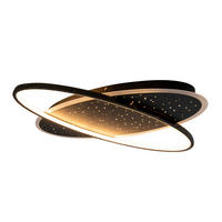 Näve Leuchten LED-Deckenleuchte schwarz Kunststoff Metall B/H/T: ca. 60x6,5x47 cm STELARIS - schwarz (60,00/6,50/47,00cm) - Näve Leuchten
