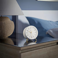 Mebus Wecker weiß B/H/L: ca. 12x12x6 cm Wecker_Quarz - gold/weiß (6,00/12,00/12,00cm) - Mebus