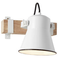 Brilliant Spot 82110/05 weiß natur Metall Holz B/H/T: ca. 17x24x25 cm E27 1 Brennstellen Plow - weiß/natur (17,00/24,00/25,00cm) - Brilliant