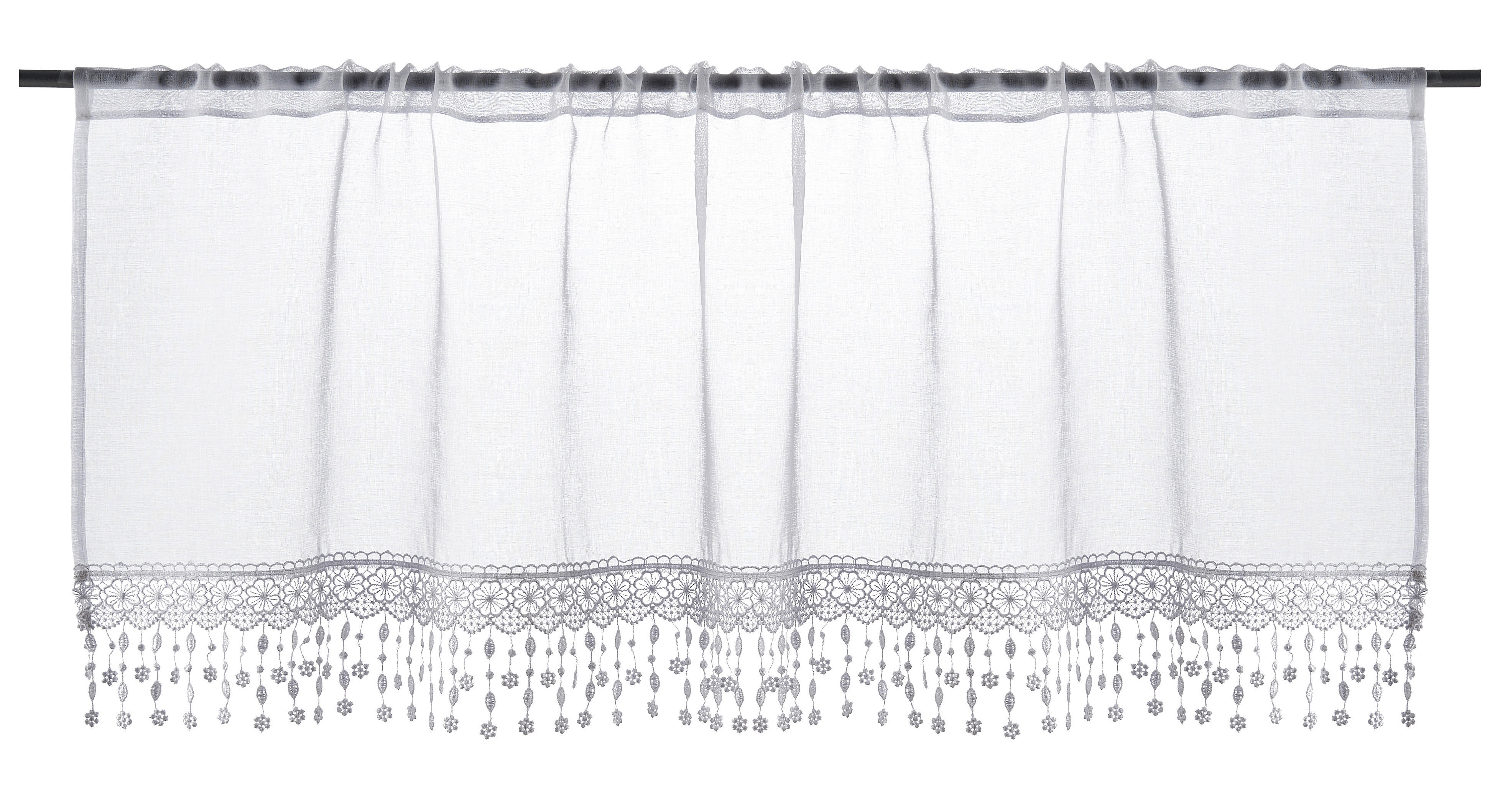 Scheibengardine Rinara weiß B/L: ca. 45x120 cm Rinara - weiß (45,00/120,00cm) - CASA CREATION