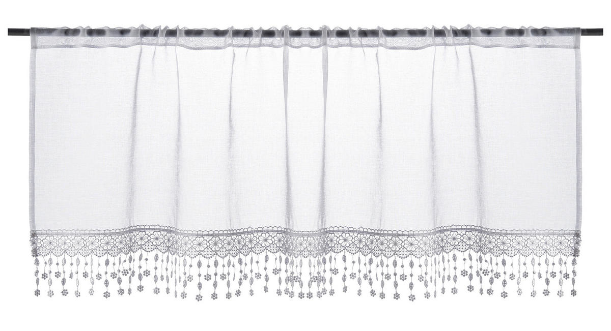 Scheibengardine Rinara weiß B/L: ca. 45x120 cm Rinara - weiß (45,00/120,00cm) - CASA CREATION