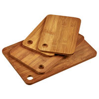 Kesper Schneidbrett natur Holz Bambus B/H/L: ca. 23x4x33 cm Schneidbrett_4erSet - natur (33,00/23,00/4,00cm) - Kesper