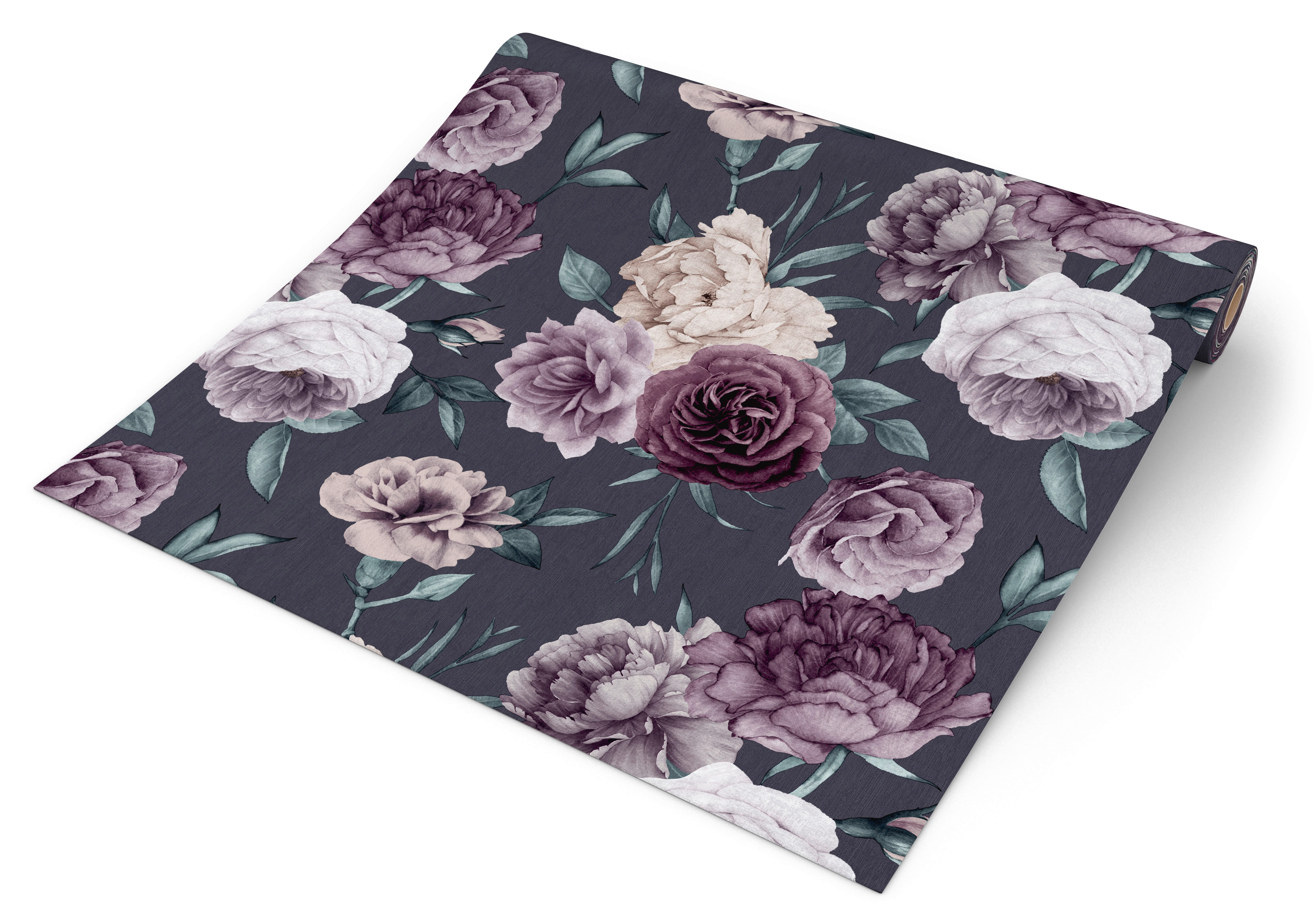 UGEPA Papiertapete Rosen grau rosa B/L: ca. 53x1005 cm Papiertapete_L725-06 - rosa/grau (53,00/1005,00cm) - UGEPA