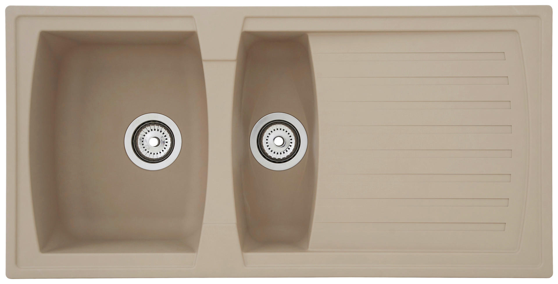 Respekta Einbauspüle Boston 100 x 50 B sandbeige Mineralite B/H/T: ca. 100x20x50 cm Boston 100 x 50 B - sandbeige (100,00/20,00/50,00cm) - Respekta