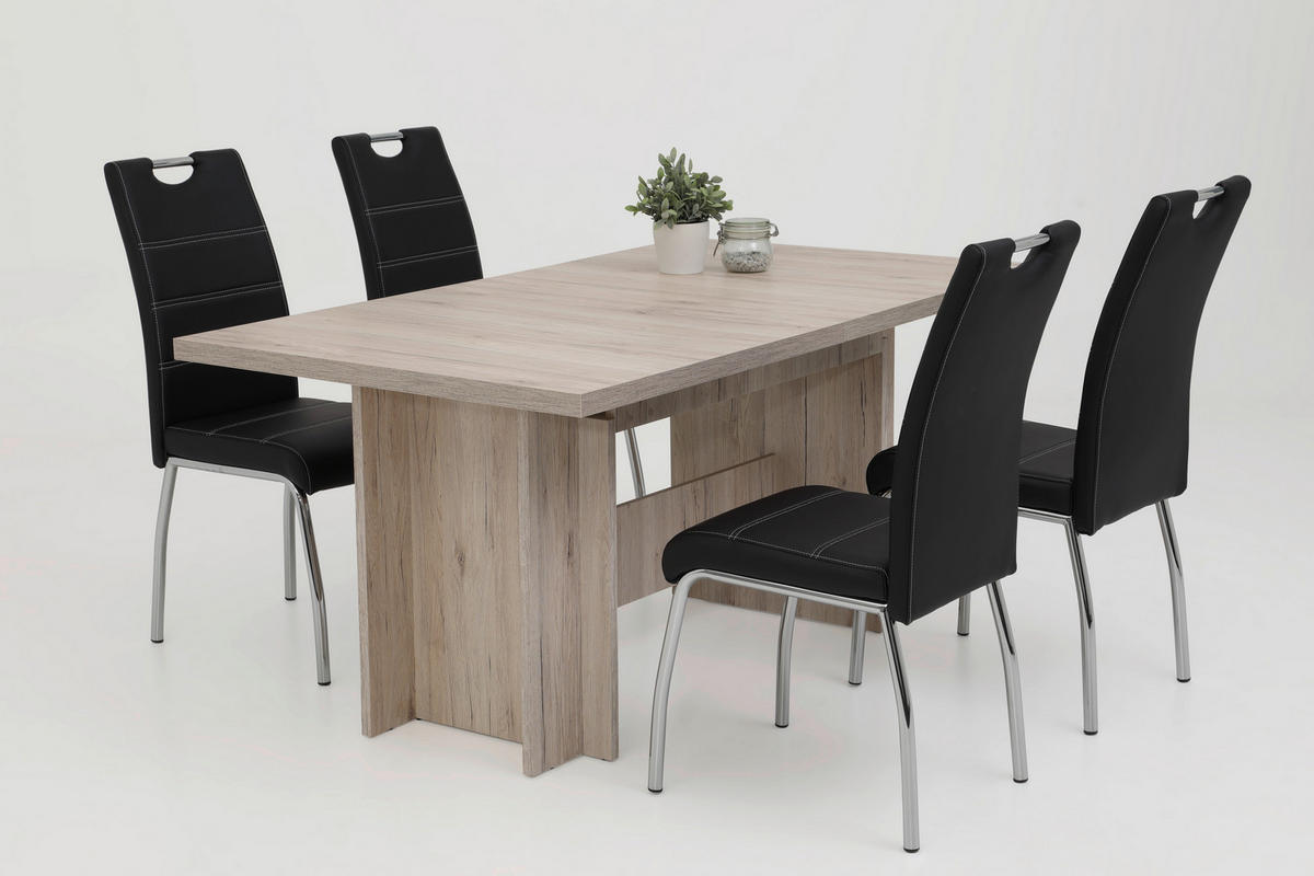 Stuhl Susi 2er Set schwarz Kunstleder B/H/T: ca. 44x98x61 cm Susi 2er Set - schwarz (44,00/98,00/61,00cm) - Hela