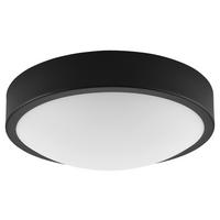 Lamkur Deckenleuchte schwarz Stahl Glas B/H/L: ca. 27x8x27 cm E27 1 Brennstellen JONAS - schwarz (27,00/27,00/8,00cm) - Lamkur