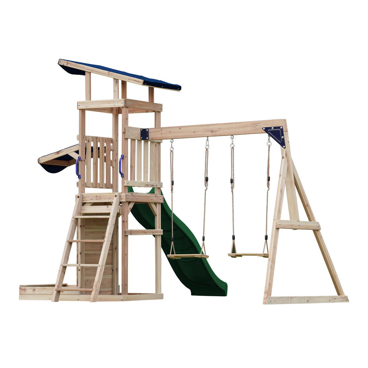 AXI Spielturm Malik braun B/H/L: ca. 345x270x336 cm Malik - braun/grün (336,00/345,00/270,00cm) - AXI