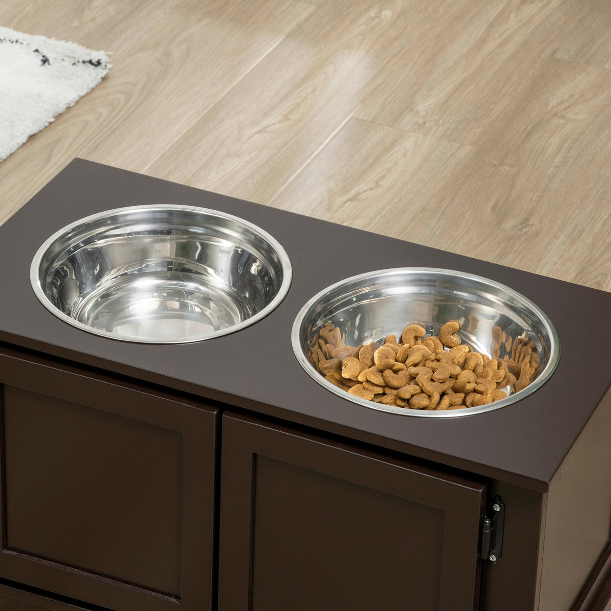 PawHut Hundenapf kaffee MDF B/H/L: ca. 30x34x60 cm Hundenapf - kaffee (60,00/30,00/34,00cm) - PawHut