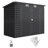 Outsunny Gerätehaus grau B/H/L: ca. 121x183x249 cm Gerätehaus - grau (249,00/121,00/183,00cm) - Outsunny