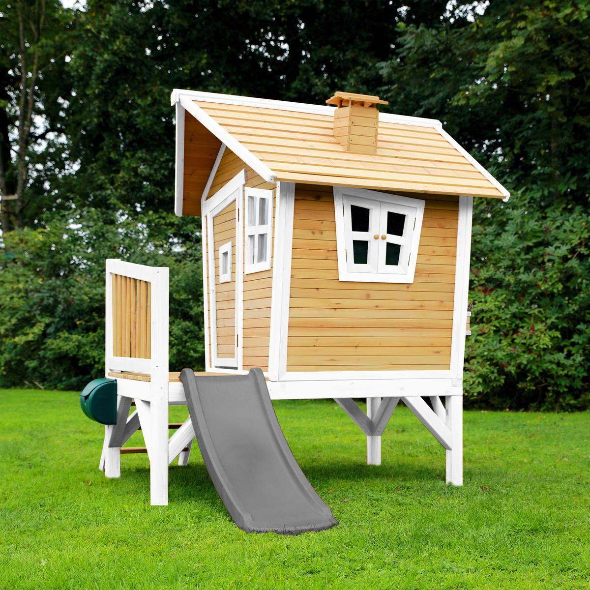 AXI Spielhaus Robin braun B/H/L: ca. 264x203x177 cm Robin - braun/weiß (177,00/264,00/203,00cm) - AXI