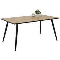 Esstisch SABINE I Eiche Artisan Nachbildung schwarz pulverbeschichtet B/H/T: ca. 160x76x90 cm SABINE I - Eiche/schwarz (160,00/76,00/90,00cm) - Hela