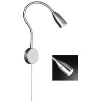 Fischer & Honsel LED-Wandspot 30703 nickel matt Metall B/H/T: ca. 8x56,5x8 cm 1 Brennstellen Sten - nickel matt (8,00/56,50/8,00cm) - Fischer & Honsel
