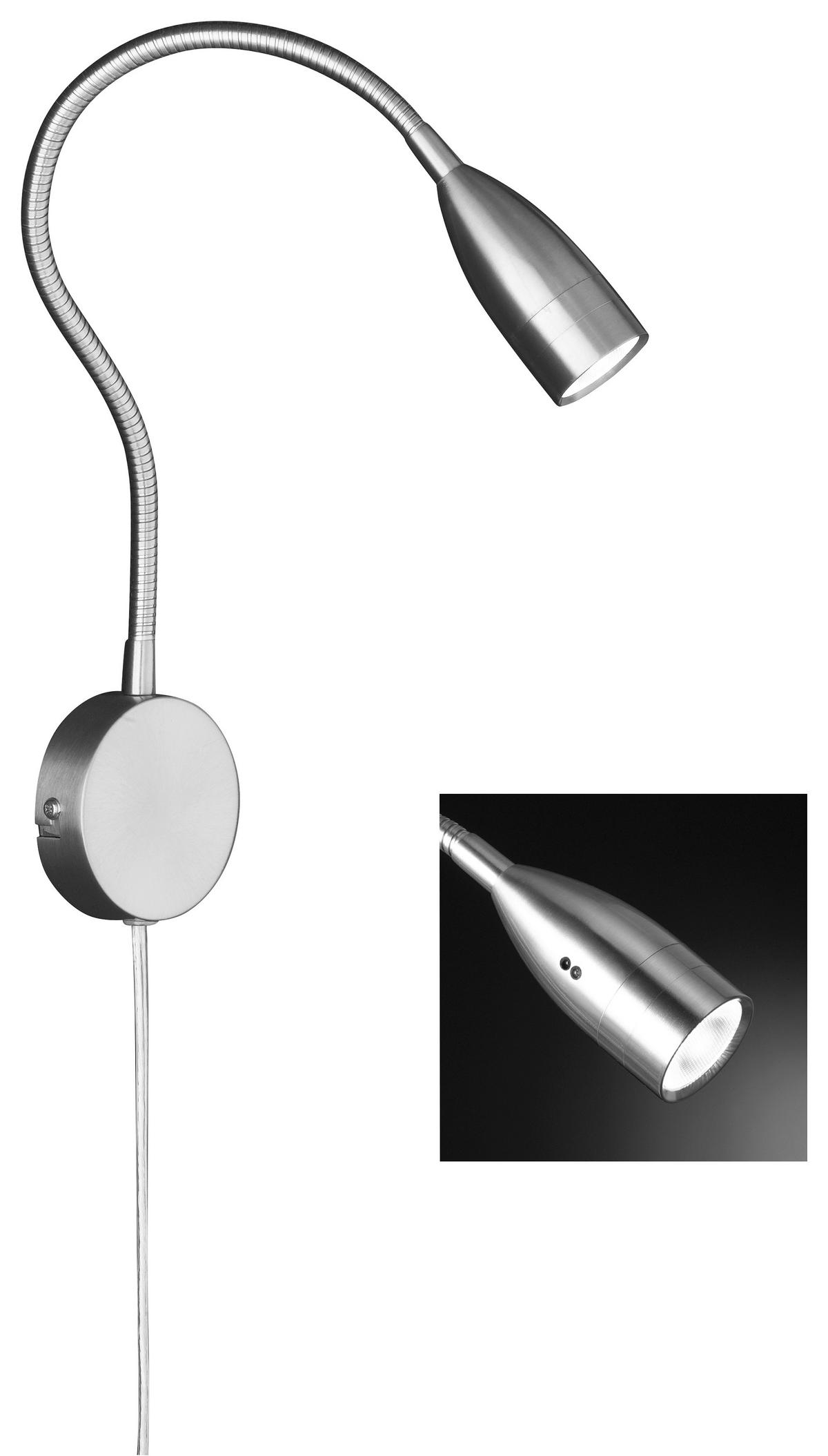 Fischer & Honsel LED-Wandspot 30703 nickel matt Metall B/H/T: ca. 8x56,5x8 cm 1 Brennstellen Sten - nickel matt (8,00/56,50/8,00cm) - Fischer & Honsel